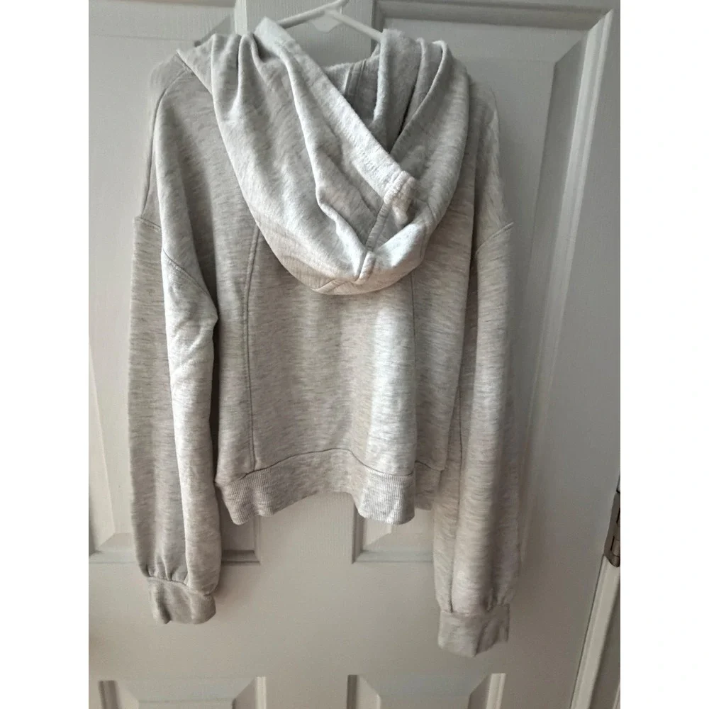 All in Motion Girls Gray Heather Cropped Hooded Sweatshirt Size M 8 Activewear